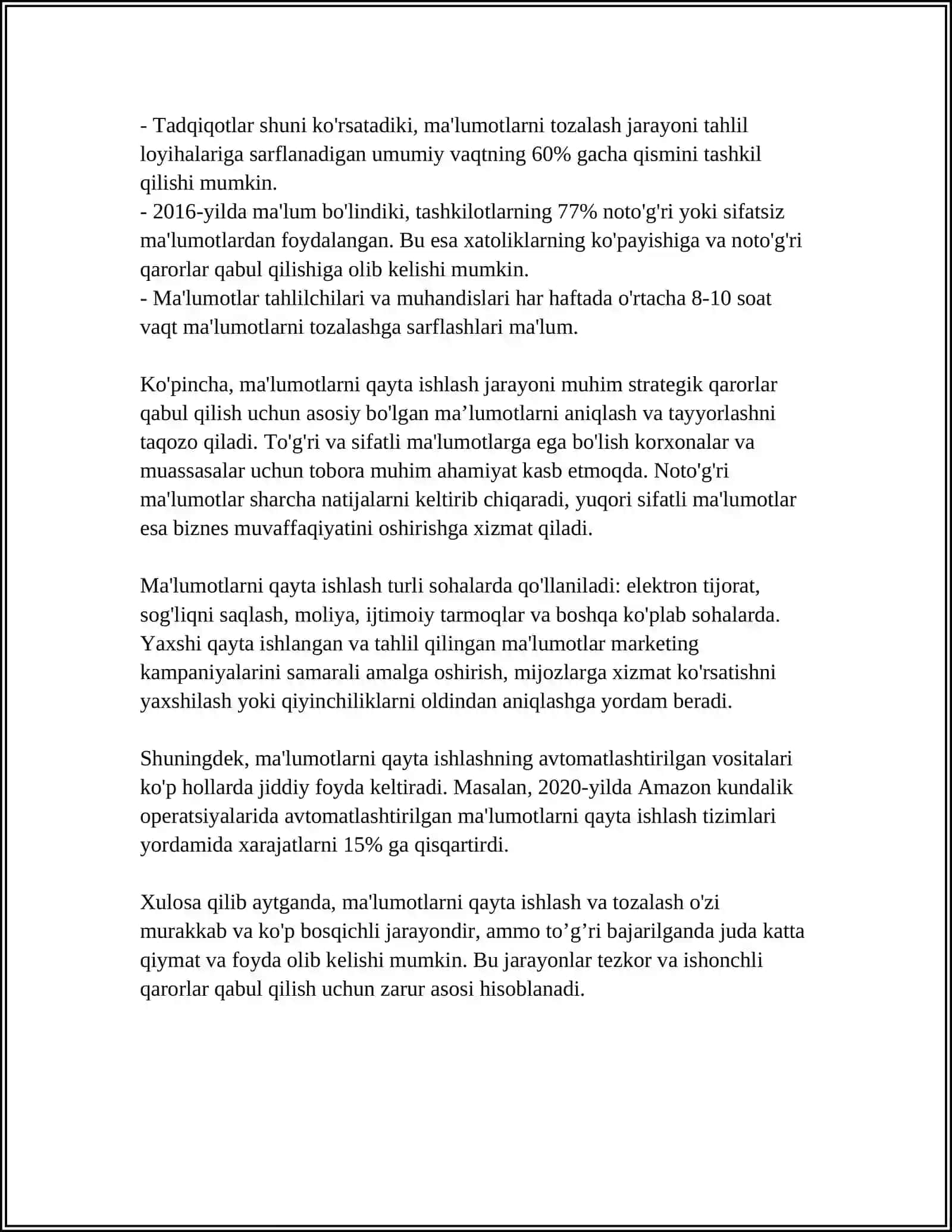 MS EXCEL-2016 DASTURINING STATISTIK TAHLILLAR QILISH VA YECHIMLAR QIDIRISH FUNKSIYALARI BILAN ISHLASH 4