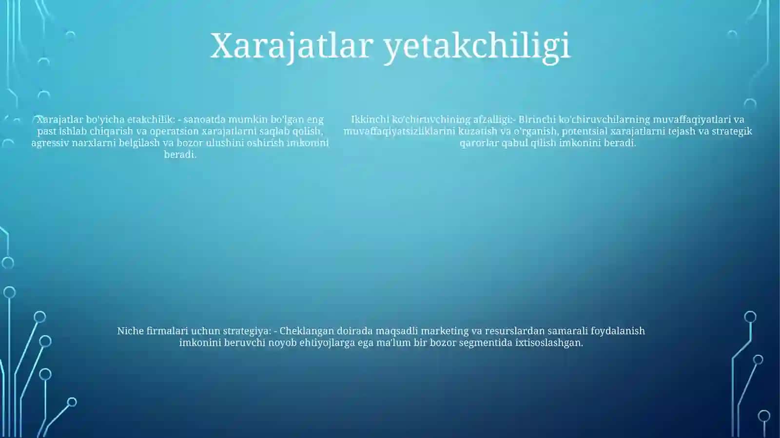 Ikkinchi Darajali O`Rinda Bo`Lgan Firmalar Strategiyasi 4