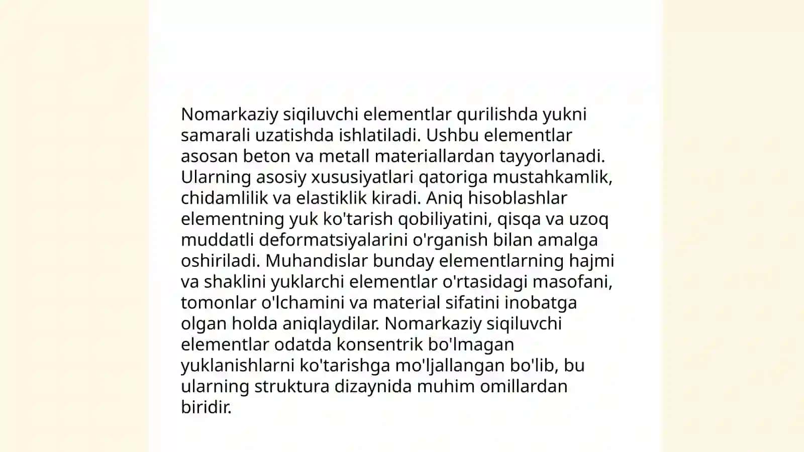 Nomarkaziy siqiluvchi elementlarning mustahkamligini hisoblash 4
