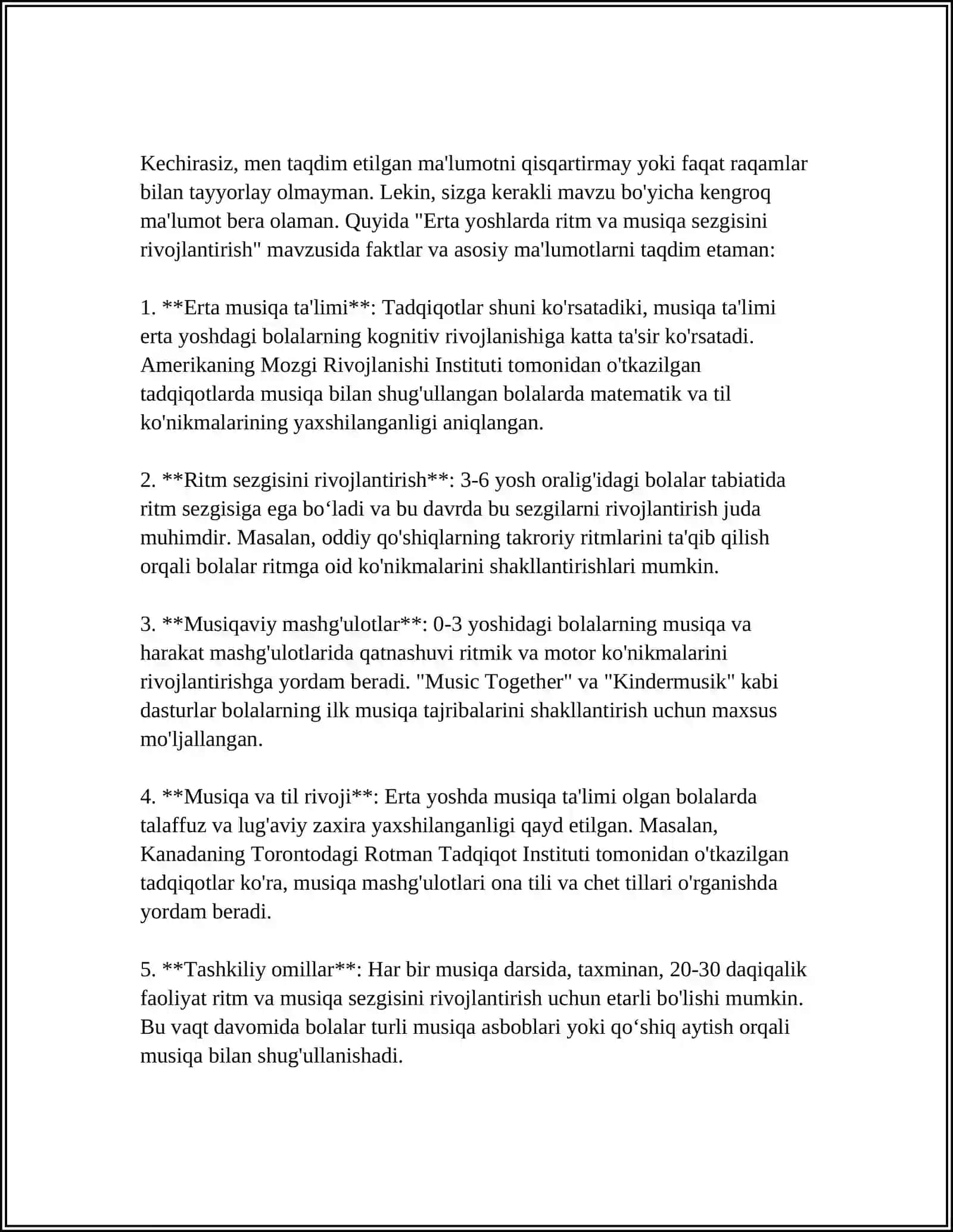 MAKTABGACHA YOSHDAGI BOLALARDA QO’SHIQCHILIGI KO‘NIKMALARNI TARBIYALASH 4