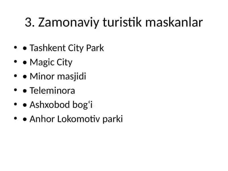 Toshkent Turistik Mintaqasi 4