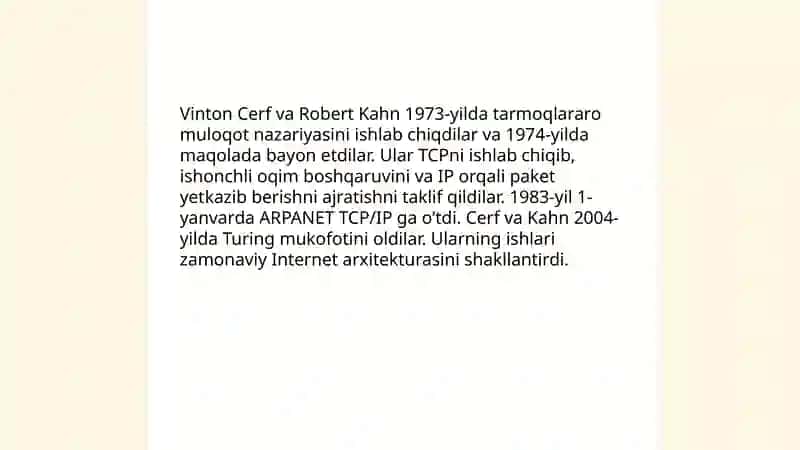TCP/IP Toʻplamining Yaratilish Tarixi va Asosiy Xususiyatlari 4