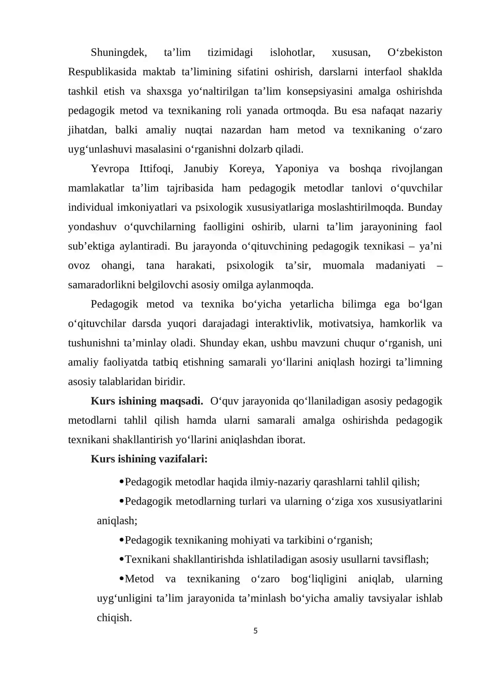 Pedagogik metodlar va pedagogik texnikani shakllantirishning nazariy asoslari 4