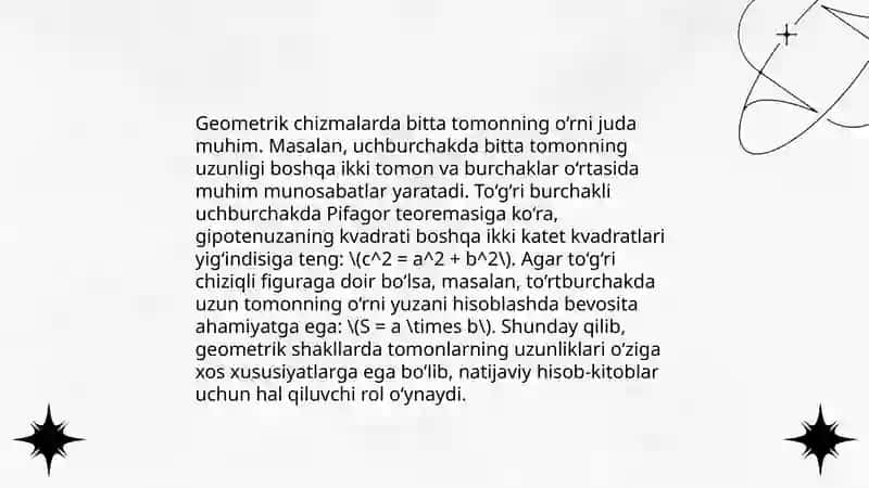 Bir tomoni va unga yopishgan burchaklari buyicha uchburchak yasash 4