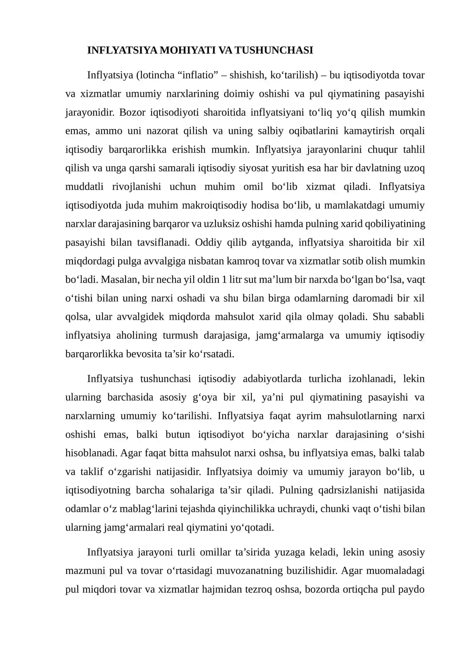 INFLYATSIYA MOHIYATI VA KELIB CHIQISH SABABLARI 4