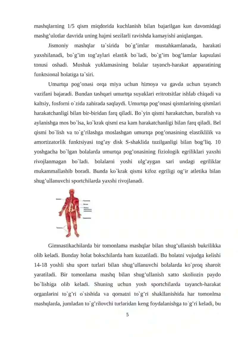 Mushak yuklamasining bolalar asab tizimi va tayanch-harakat apparatining funksional holatlariga ta`siri 4