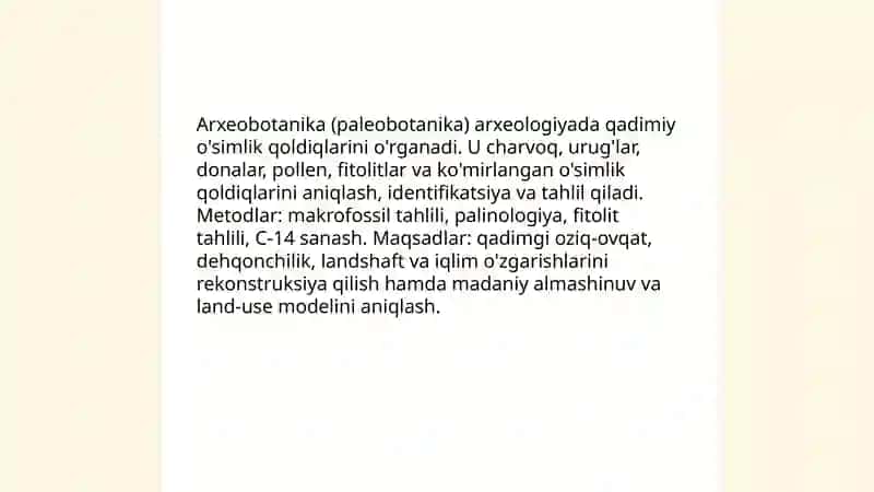Arxiyalogiya faning yordamchi tarmiqlari 4