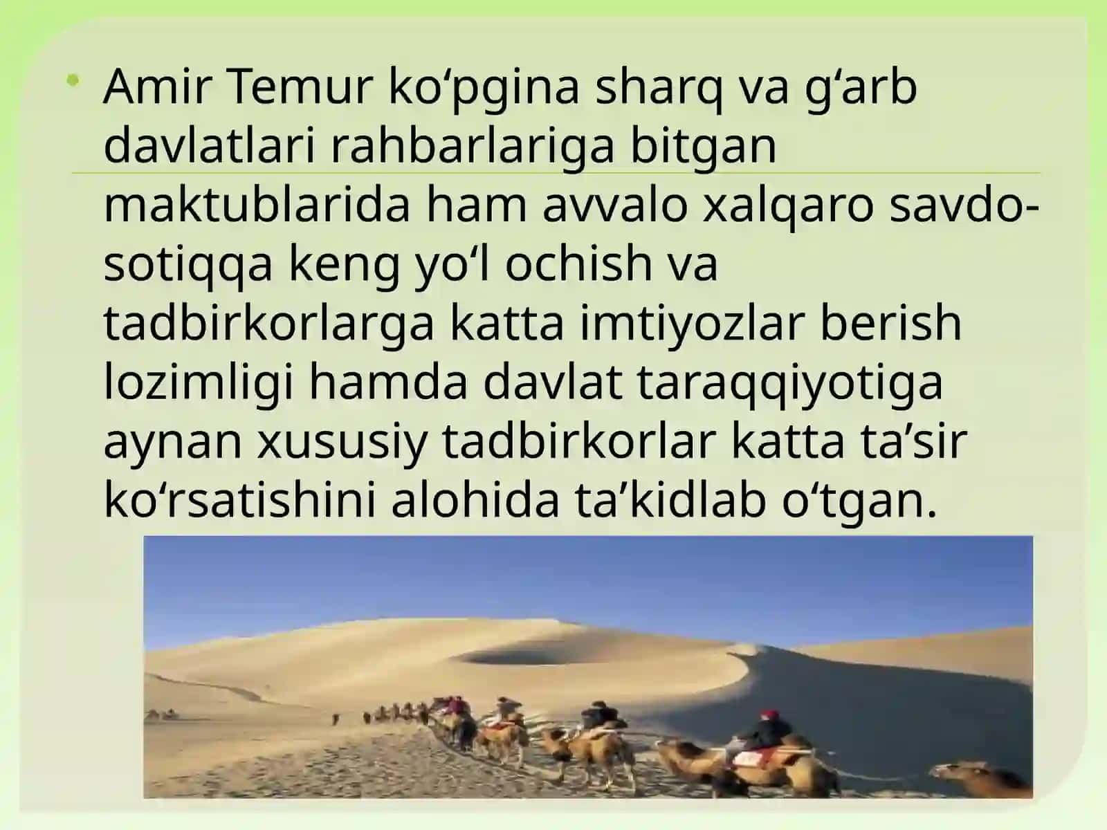 Amir Temur va temuriylar davri buyuki pakyo‘li 4