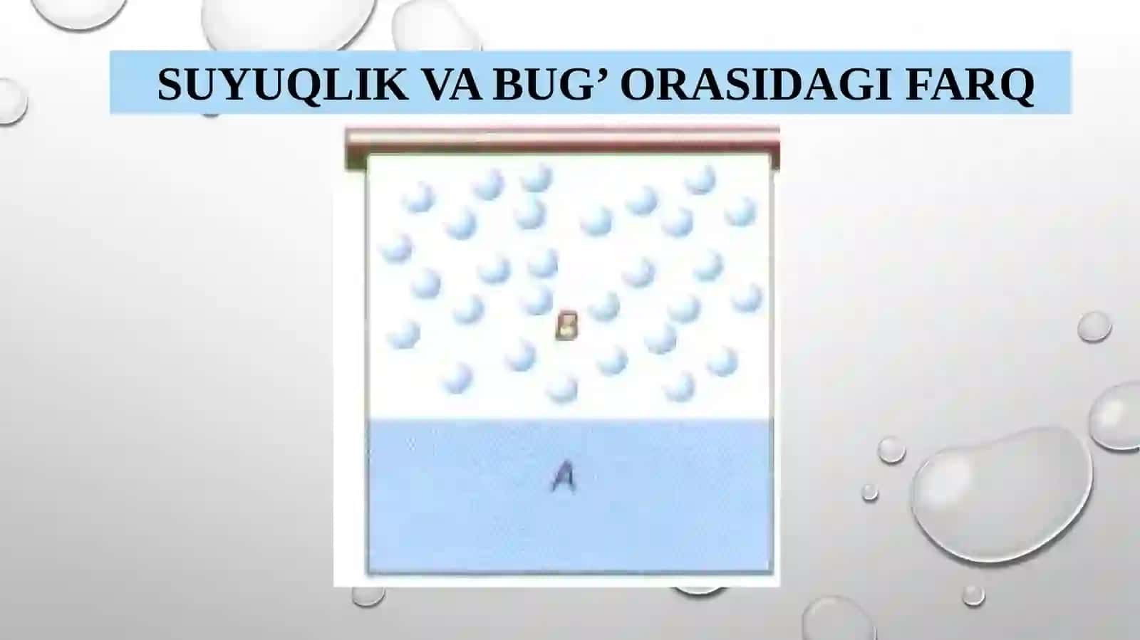 9-sinf Fizika dars ishlanma. Suyuqlik va uning xossalari. Sirt taranglik 4