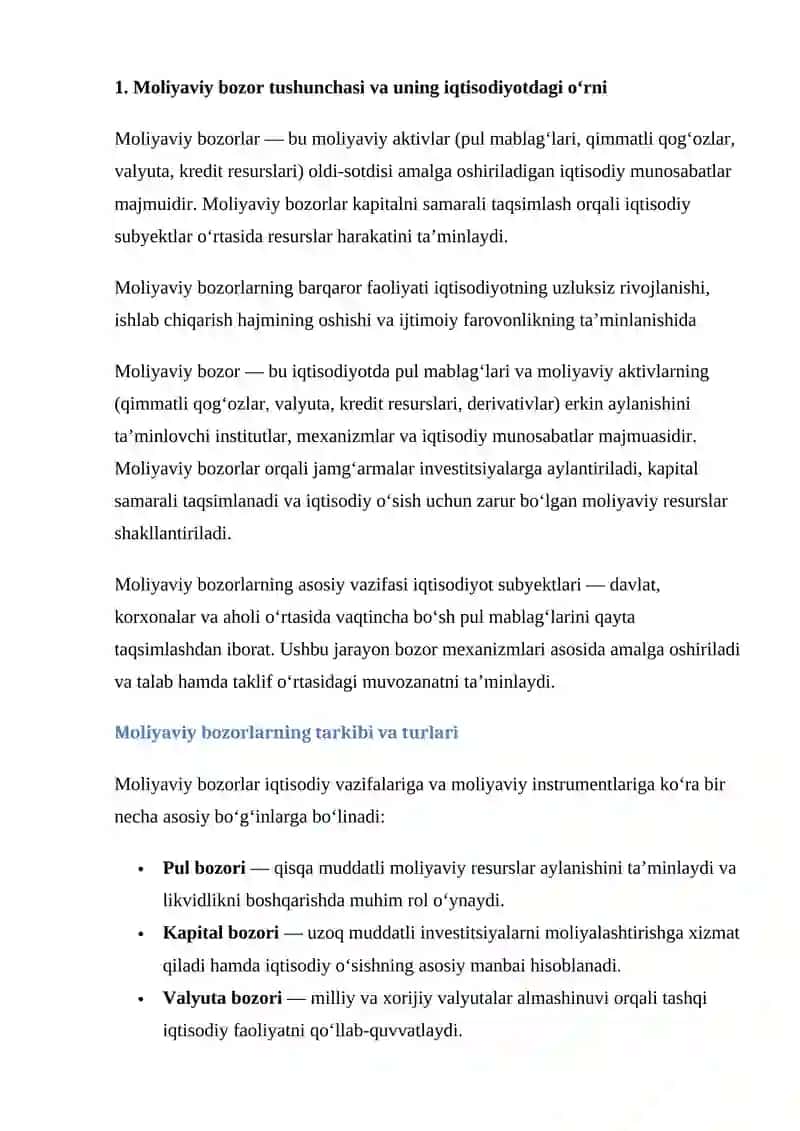 MOLIYAVIY BOZORLARNING INQIROZLARGA CHIDAMLILIGI 4