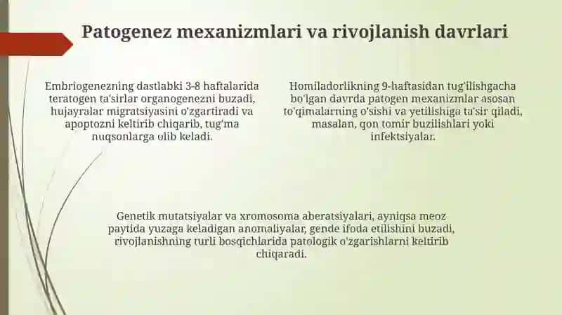 Ona qornida rivojlanish patologiyasi 4