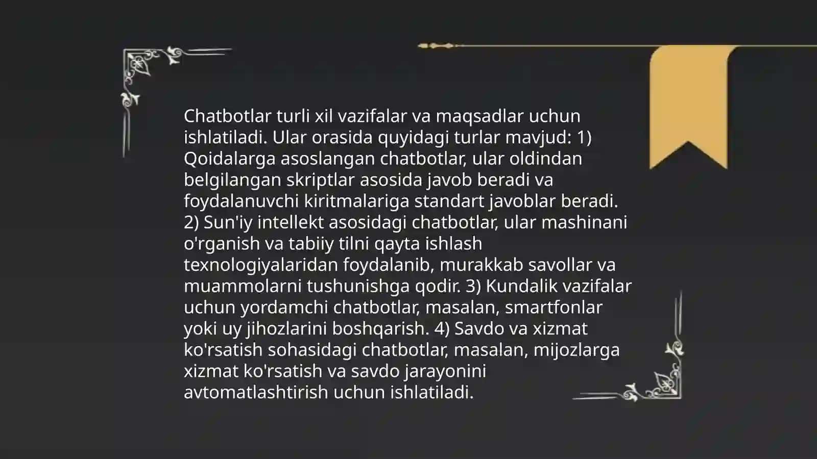 Su’niy intelekt chat botlari va ular bilan ishlash yo‘llari 4