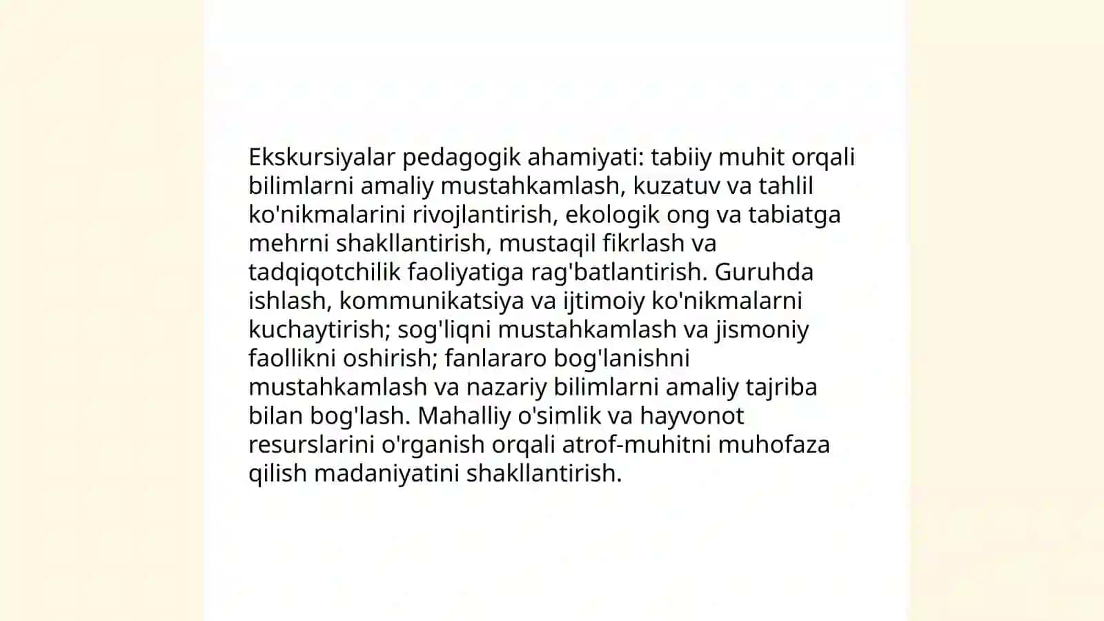 Bolalarni ôlkamiz tabiati ôsimlik va hayvonot olami bilan tanishtirish 4