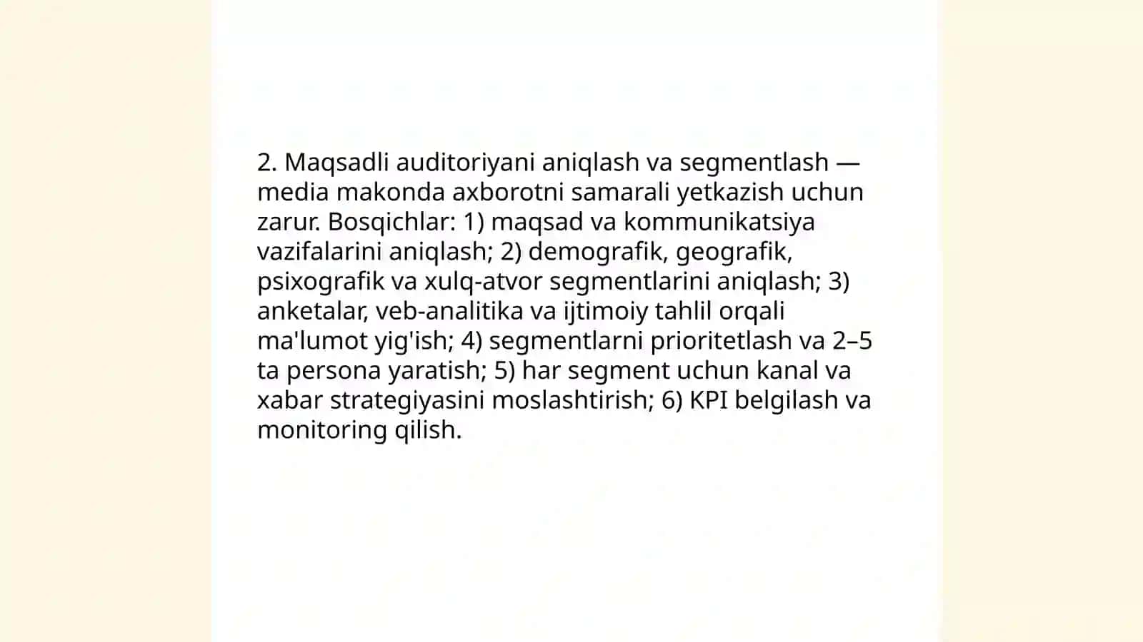 Media makonda axborotni taqdim etish 4