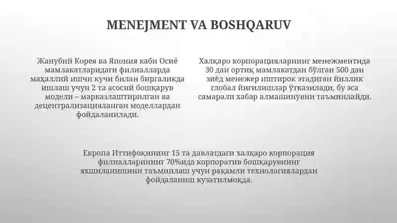 Xalqaro korporatsiyalarning mohiyati tuzilmasi va kôrinishlari 4