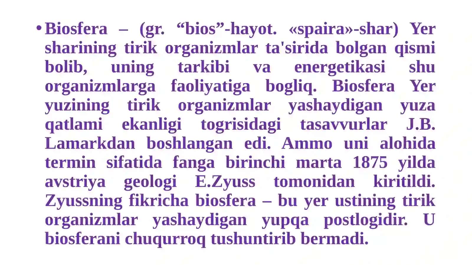 BIOSFERA HAQIDA TA’LIMOT 4