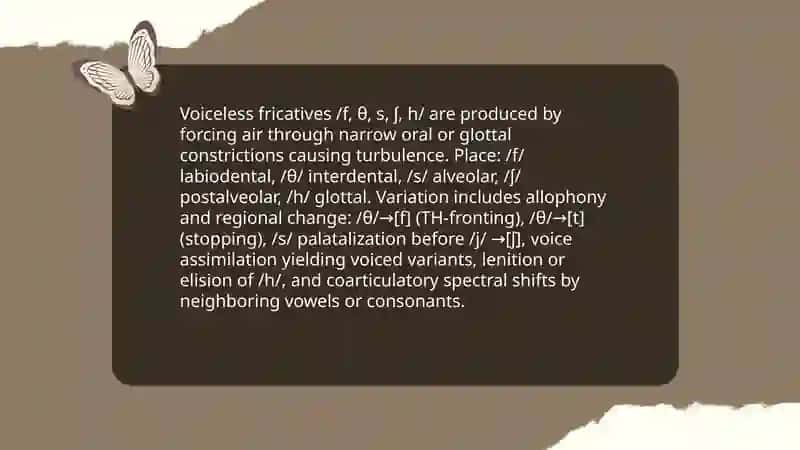 Voiceless consonant sounds 4