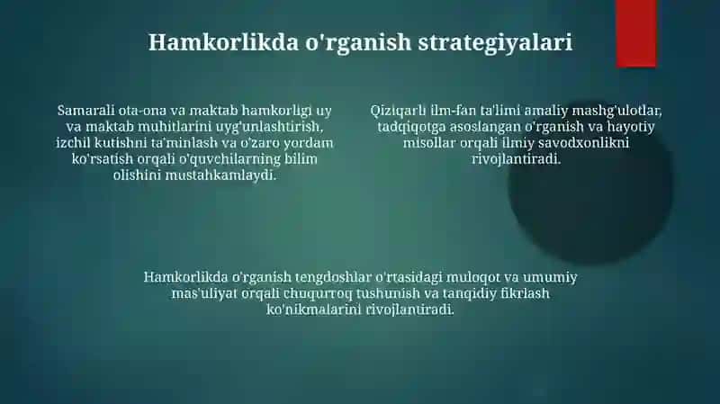 Oilada ilmiy ta'limning yaratilishi va ota onalar bilan hamkorlik 4