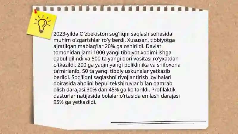 Oʻzbekistonda ijtimoiy sohada amalga oshirilayotgan oʻzgarishlar mazmun va mohiyati 4