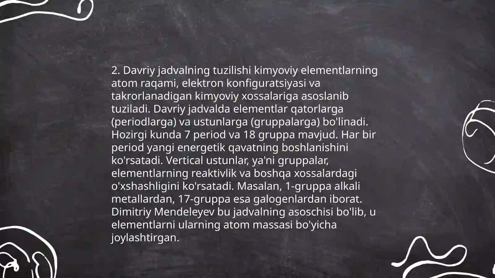 Kimyo Elementlarning Davriy Sistemi 4