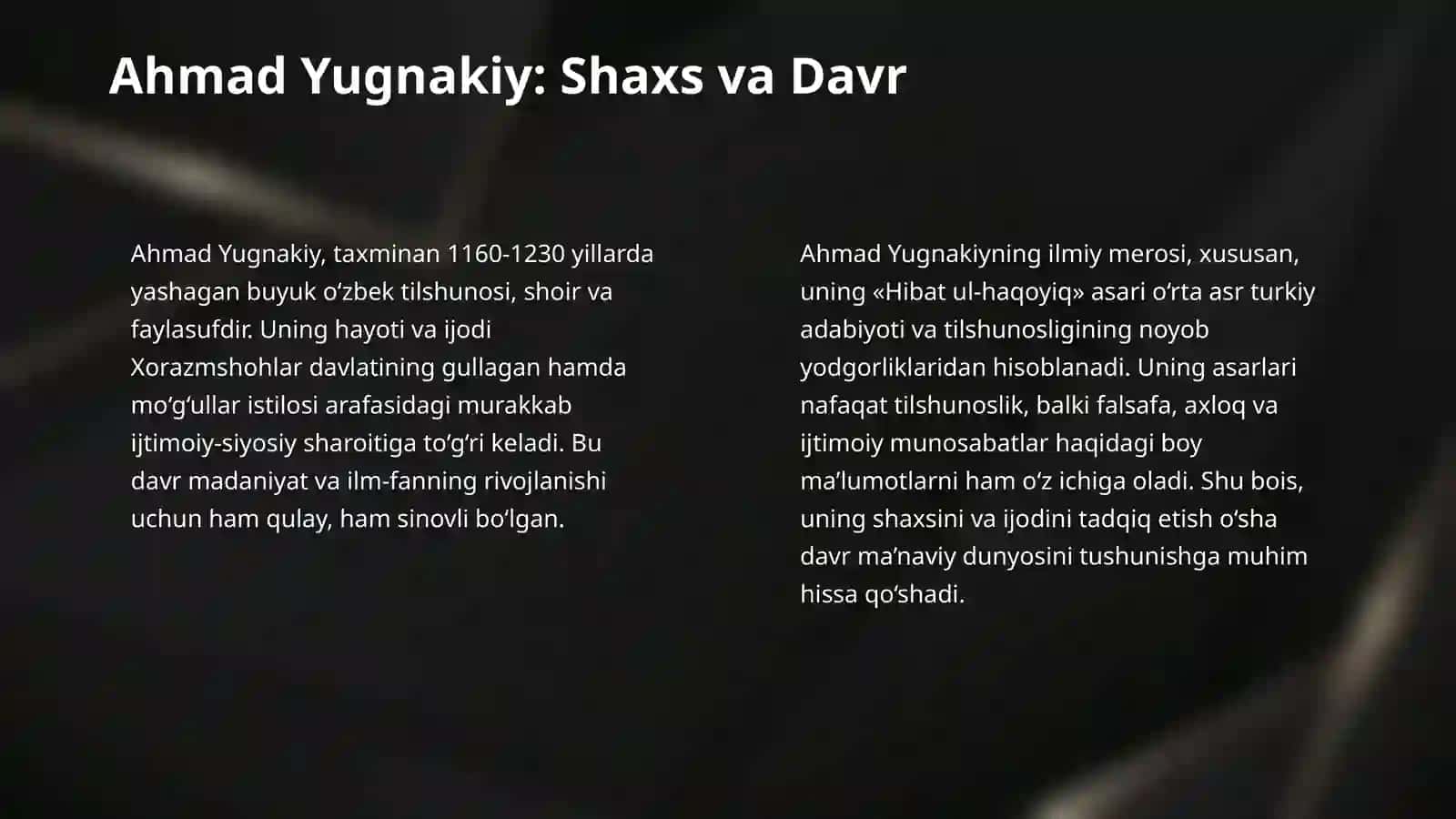 Ahmad Yugnakiy “Hibat ul-haqoyiq” asari 4
