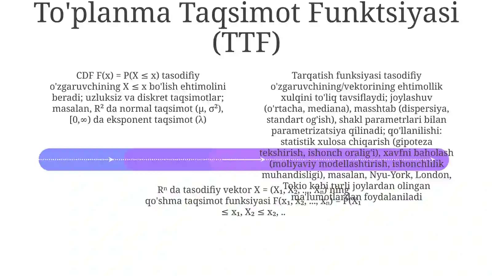 Tasodifiy Vektorlar va Ko'p O'lchovli Taqsimotlar 4
