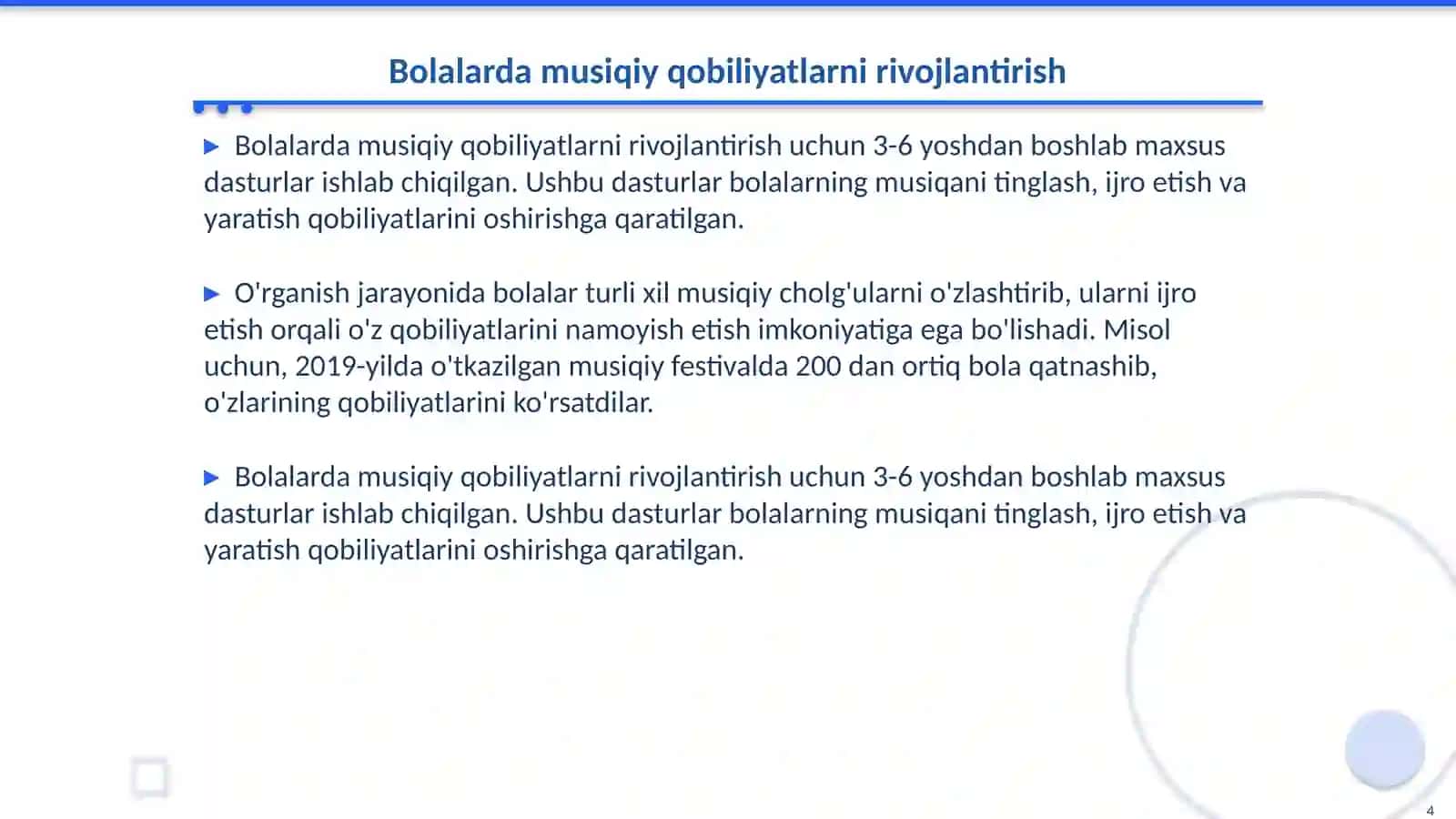 Bolalarni musiqiy cholg'ularda musiqaga urgatish 4