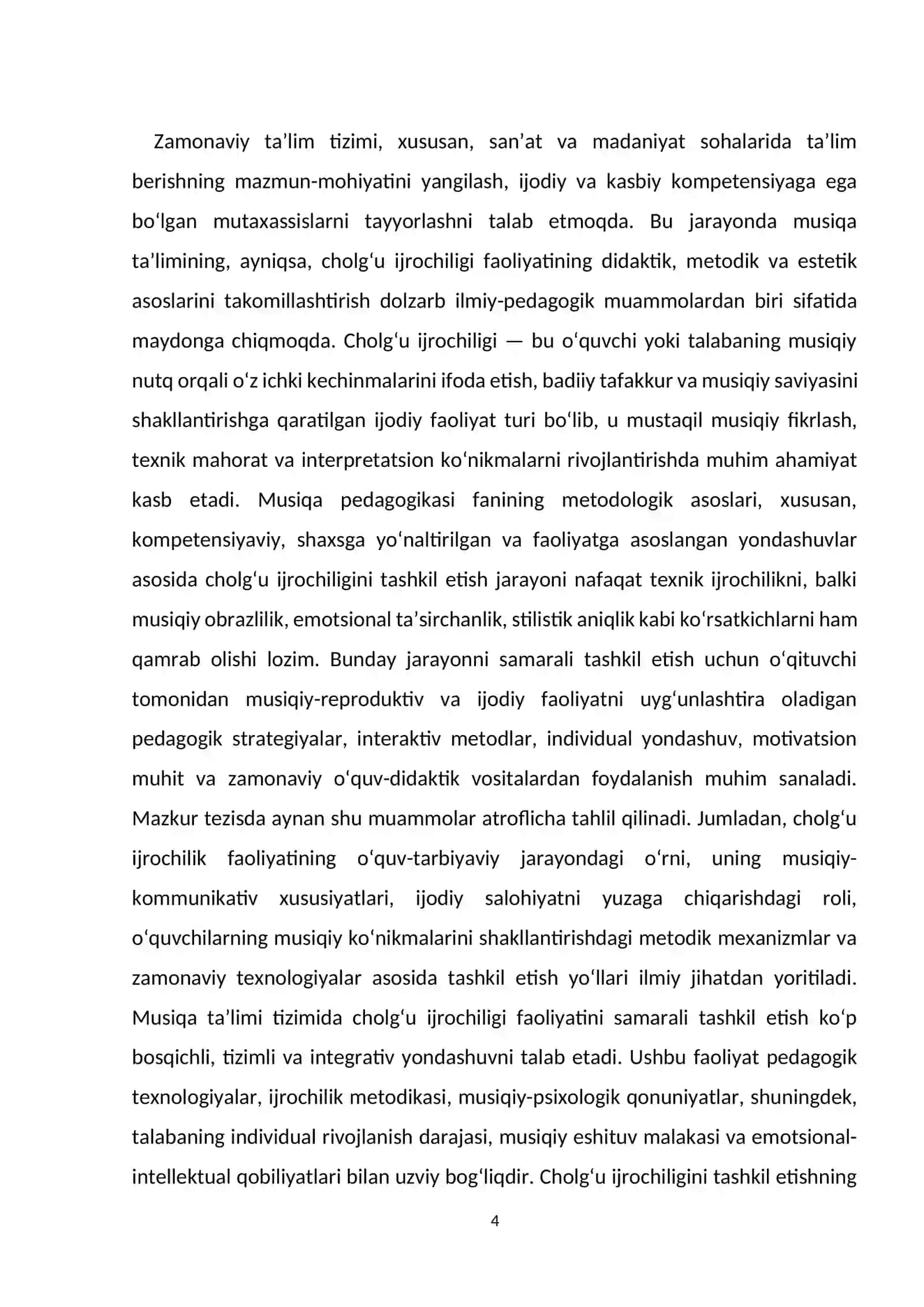 Ijrochilik mahoratini rivojlantirish. 4