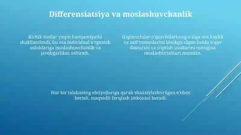 Boshlang'ich sinflarda oz komplektli maktablarda o'qitish xususiyatlari 4