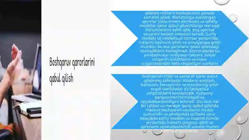 Qarorlarni qabul qilishda risklarni boshqarish. 4