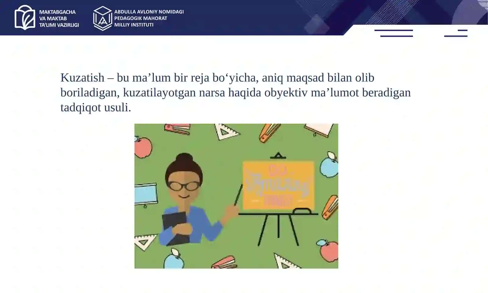 Dars kuzatish va tahlil qilish 4