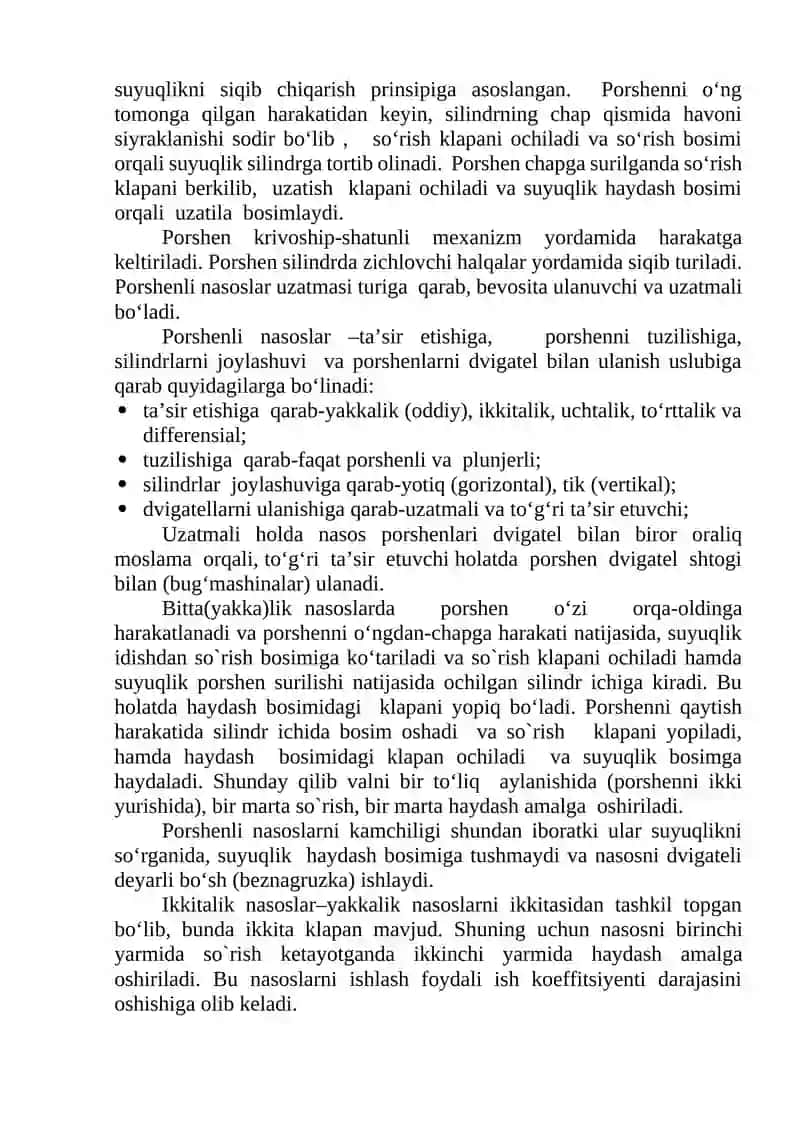 NASOSLARNI TANLASH VA QUVUR UZATMANING ISH REJIMINI ANIQLASH 4