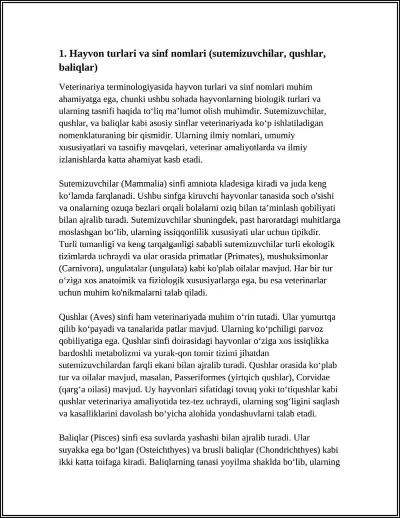 VETERINARYA TERMINALOGIYADA ISHLANADIGAN OTLAR 4