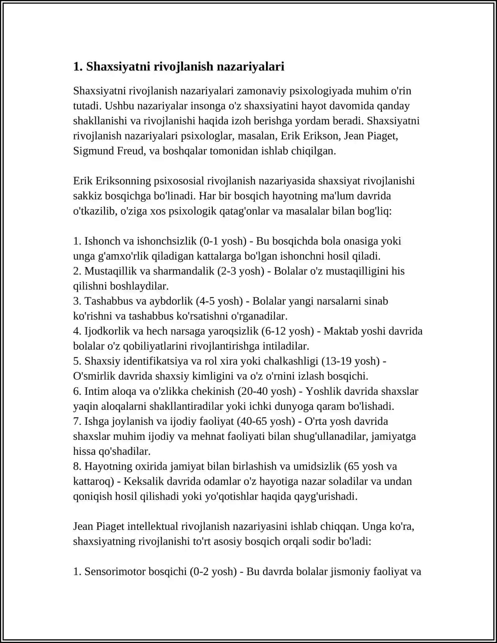 INSON INDIVIDUALLIGINING TURLI PSIXOLOGIK MAKTAB LARDA OʻRGANILISHI 4