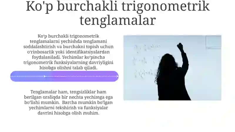 Trigonometrik Tenglamalarni Yechish 4