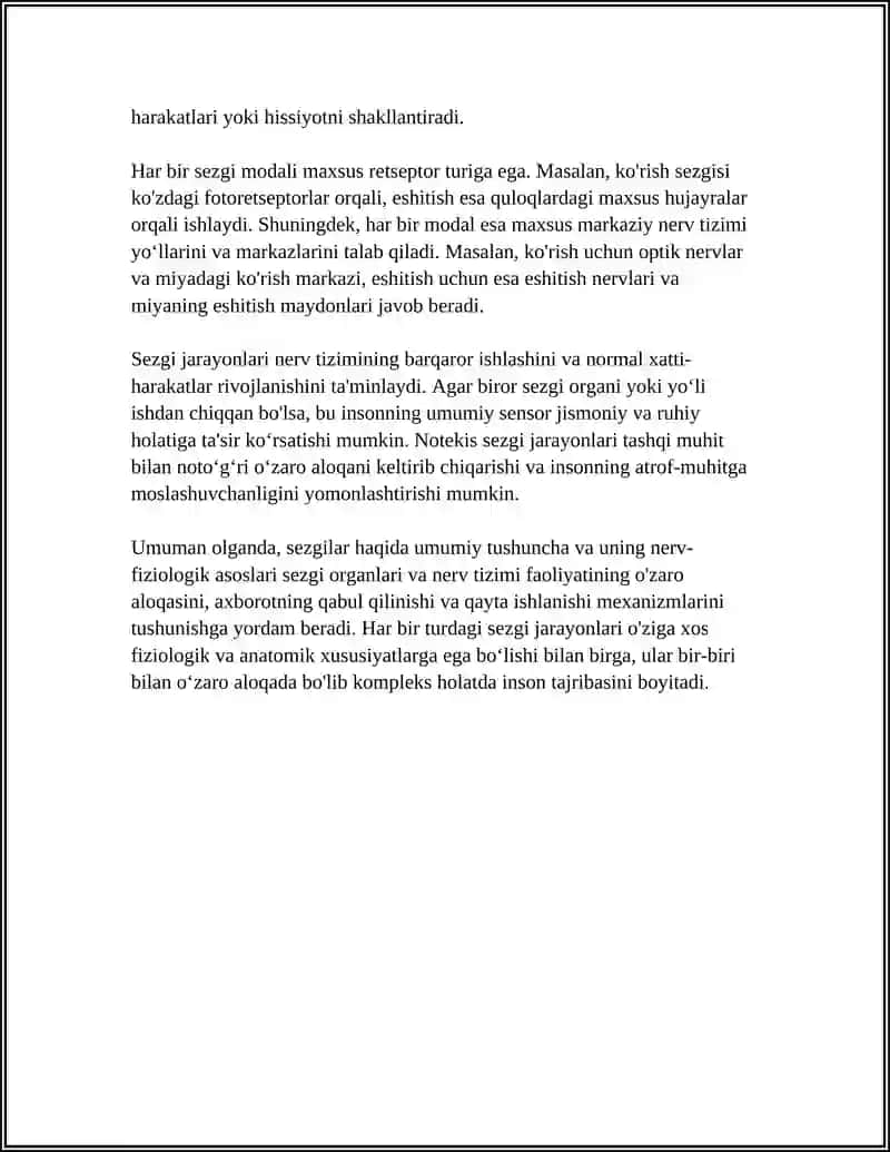 SEZGILAR HAQIDA UMUMIY TUSHUNCHA VA UNING NERV-FIZIOLOGIK ASOSLARI 4