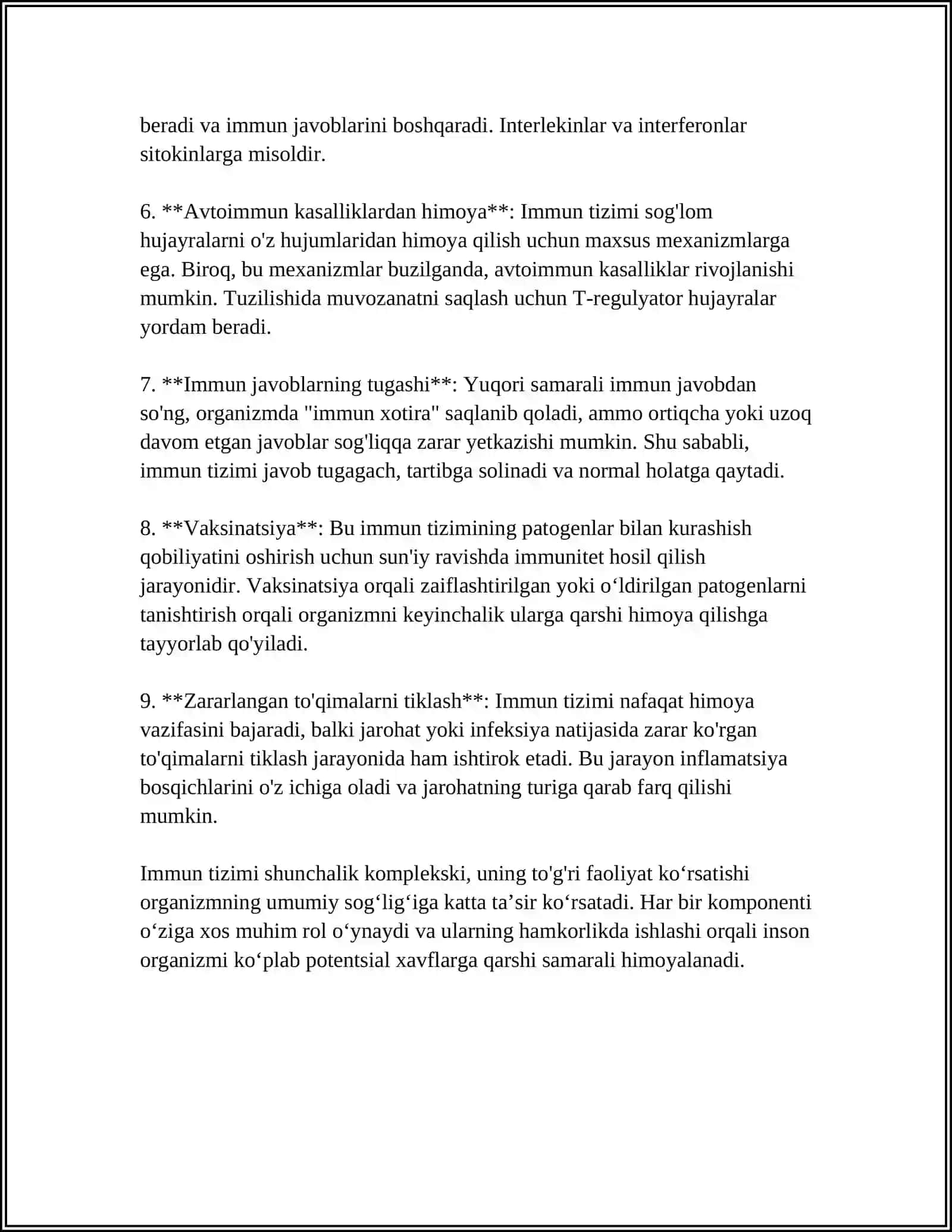 O'SMADAN MUHOFAZALANISHNING IMUN MEXANIZIMLARI 4