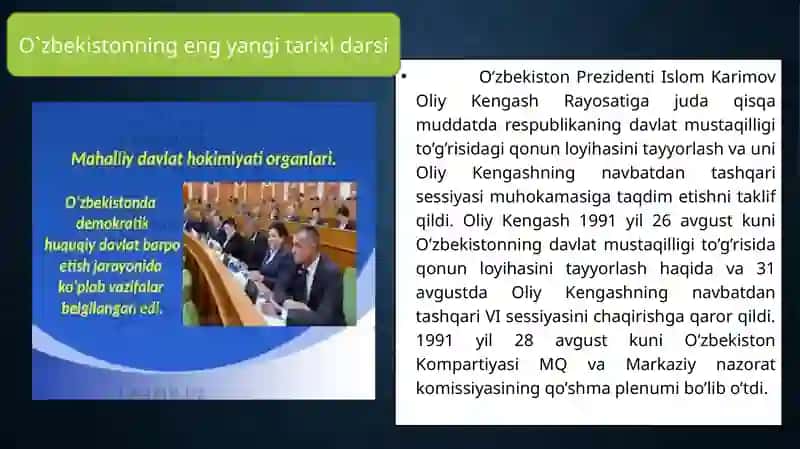 O`zbekistonningo`zigaxosistiqlolvataraqqiyotyo`li 4