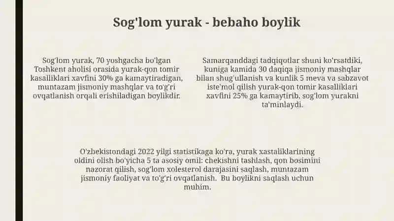 Yurak kasalliklari haqida maqolar hulosasi bilan 4