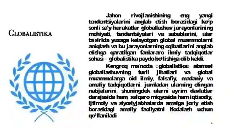 Globallashuv va barqaror ta'qqiyot falsafasi 4