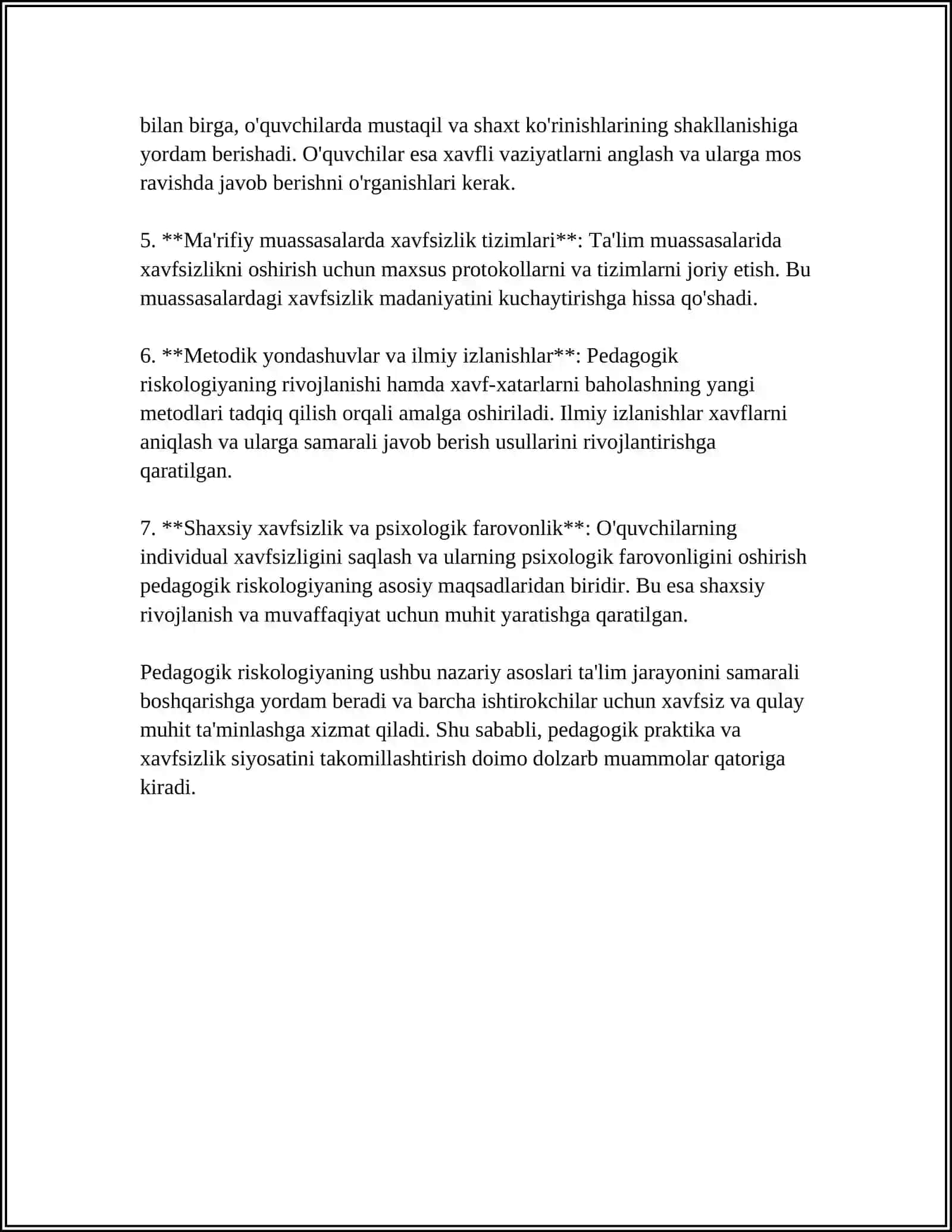 PEDAGOGIK RISKOLOGIYANING ASOSIY MUAMMOLARI 4