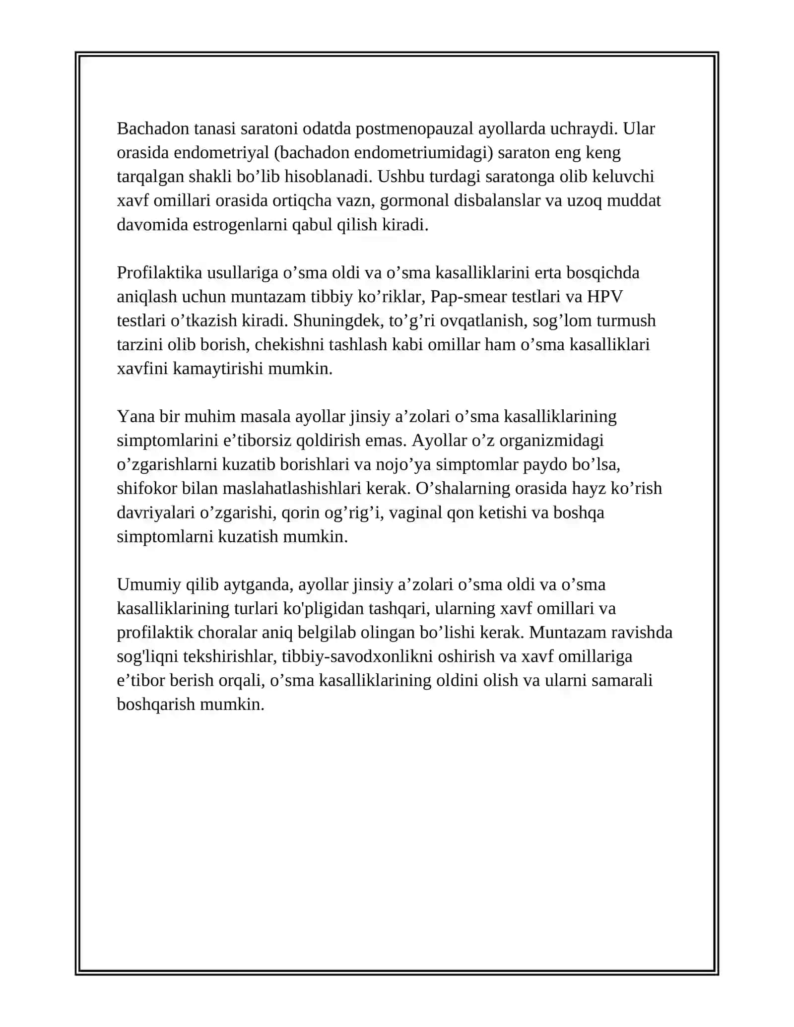 AYOLLAR JINSIY AZOLAR ÔSMA OLDI VA ÔSMA KASSALIKLARI 4