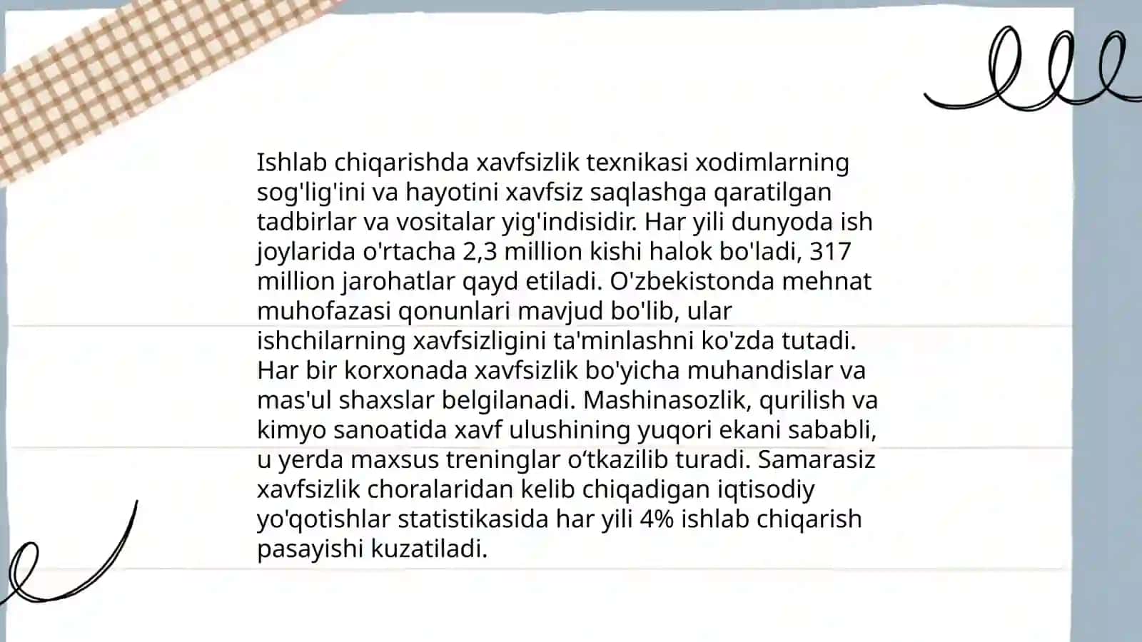 Ekalogiya va hayotiy faoliyat xavfsizligi fanidan tayyorlagan taqdimoti 4