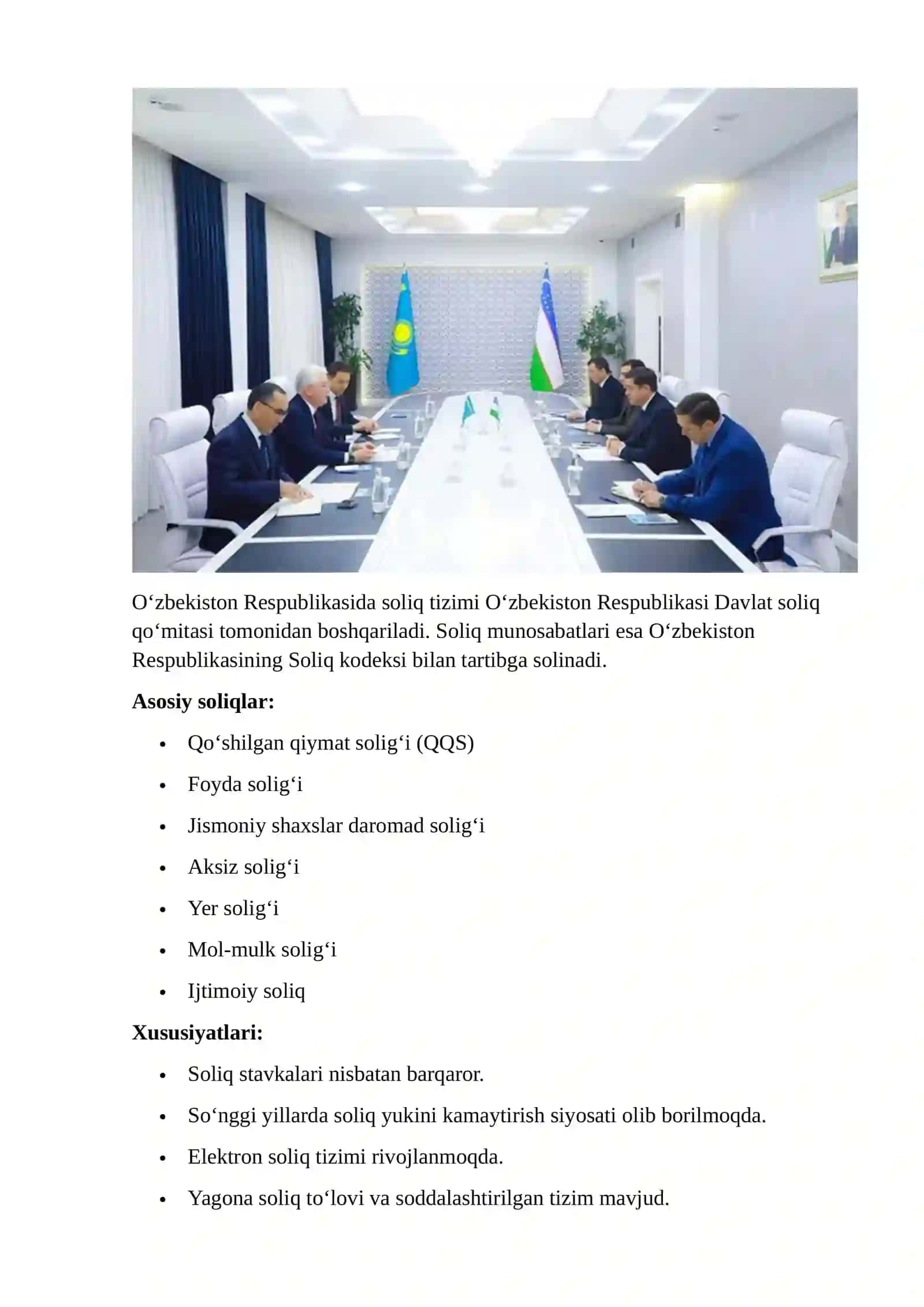 OʻZBEKISTON RESPUBLIKASI SOLIQ TIZIMINING TARAQQIY ETGAN DAVLATLAR SOLIQ TIZIMI BILAN SOLISHTIRMA TAHLILI 4
