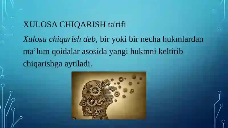 Xulosachiqarish 4