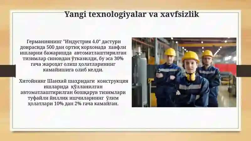 Avtomatlashtirish va ishchilar xavfsizligi 4