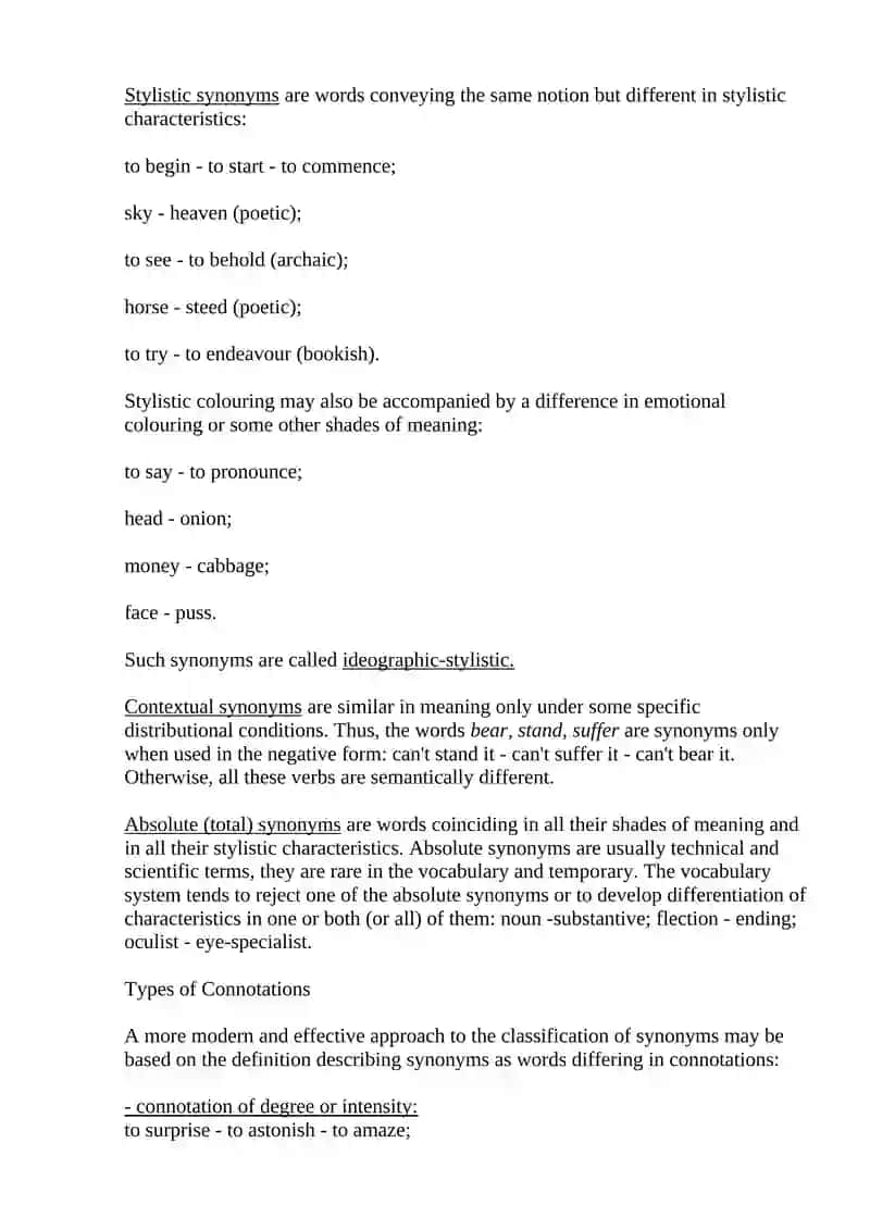 Synonyms and Antonyms Lecture 4