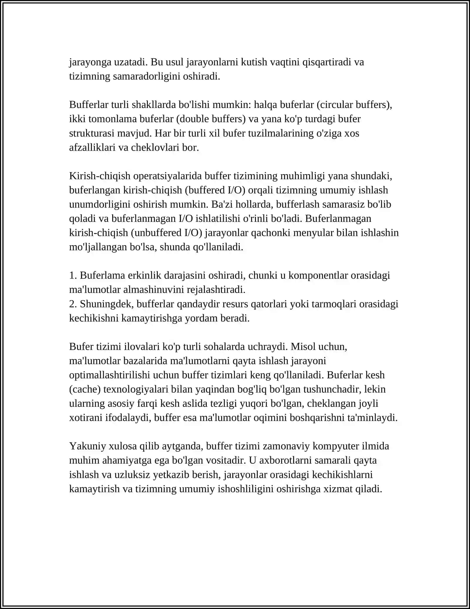 BUFER SISTEMA 4