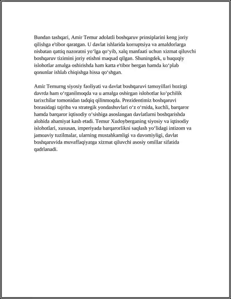 AMIR TEMUR BUYUK DAVLAT ARBOBI 4