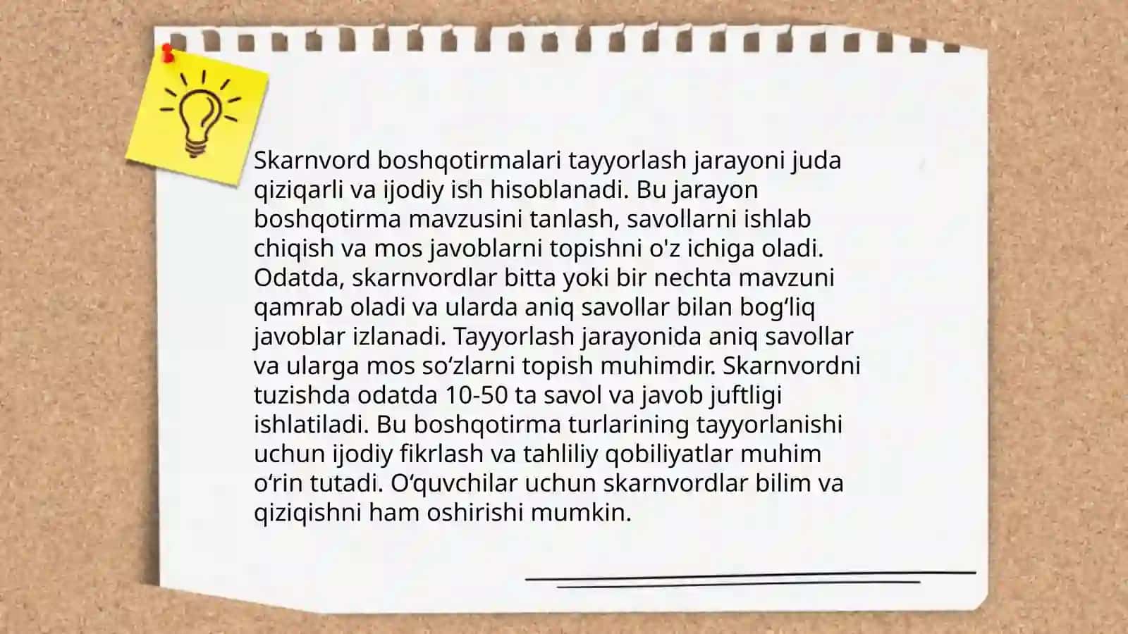 Krossvord yaratish usullari 4